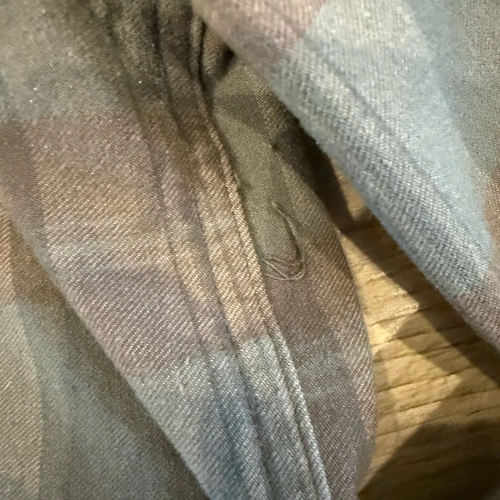 Muted Tone Plaid Button-Up Flannel Shirt - Picture 3 of 4